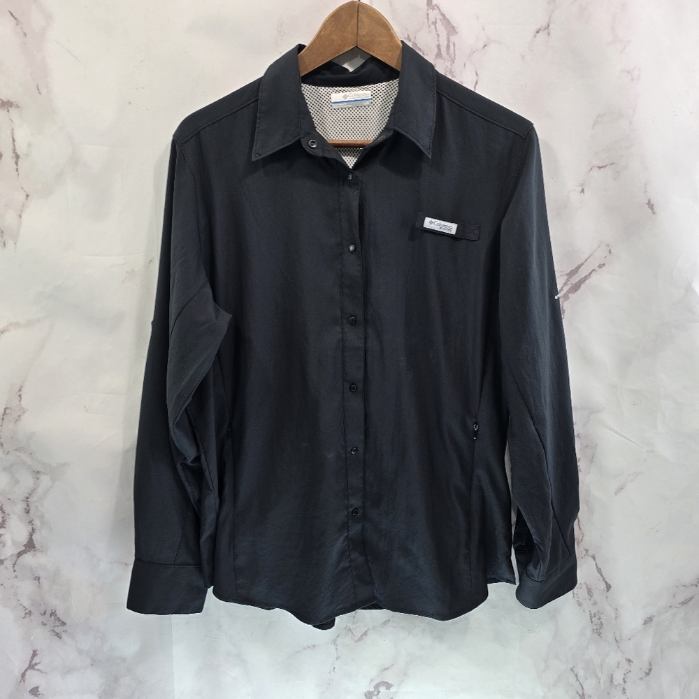 Columbia Men's Black Button-Down Shirt